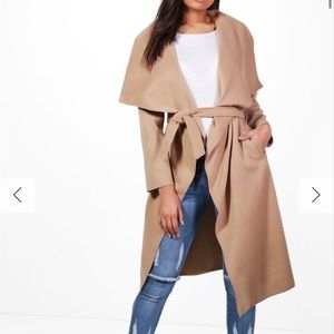 Boohoo waterfall coat